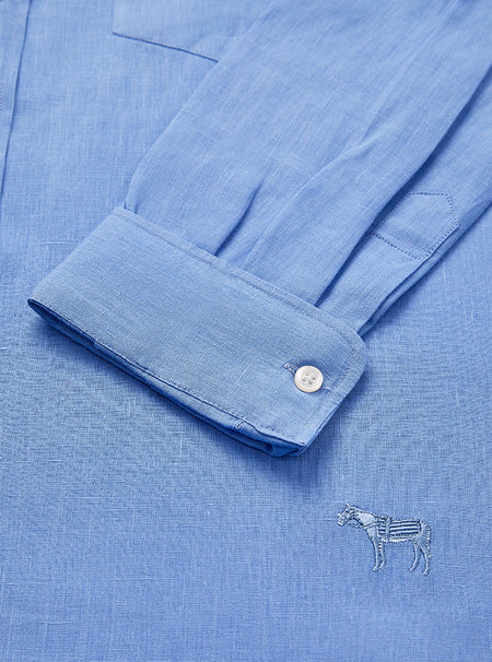 Sky Blue Linen Shirt